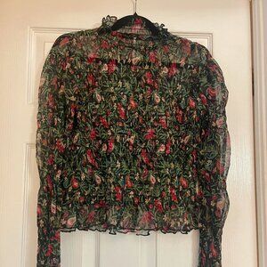 Free People Mesh Turtle Neck - Size Medium